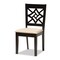 Baxton Studio Nicolette Modern and Contemporary Sand Fabric and Dark Brown Finished Wood 5-Piece Dining Set 176-11386-8026-Zoro - alternate 4